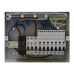 MK Sentry  12-Module 7-Way Populated High Integrity SPD Enclosure Kit Consumer Unit with SPD