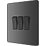 British General Evolve 20 A  16AX 3-Gang 2-Way Light Switch  Black with Black Inserts