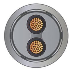 Time 2-Core CY Grey 1mm²  Screened Control Cable 100m Drum