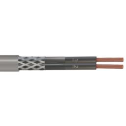 Time 2-Core CY Grey 1mm²  Screened Control Cable 100m Drum