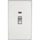Knightsbridge  45A 2-Gang DP Control Switch Polished Chrome with LED