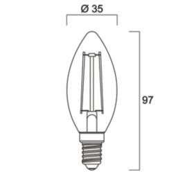 Sylvania TOLEDO E14 Candle LED Light Bulb  470lm 4.5W 4 Pack