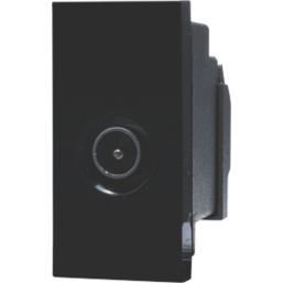 British General  Modular Coaxial TV Socket Black