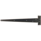 GateMate Black Straight Medium Tee Hinges 150mm x 24" x 600mm 2 Pack