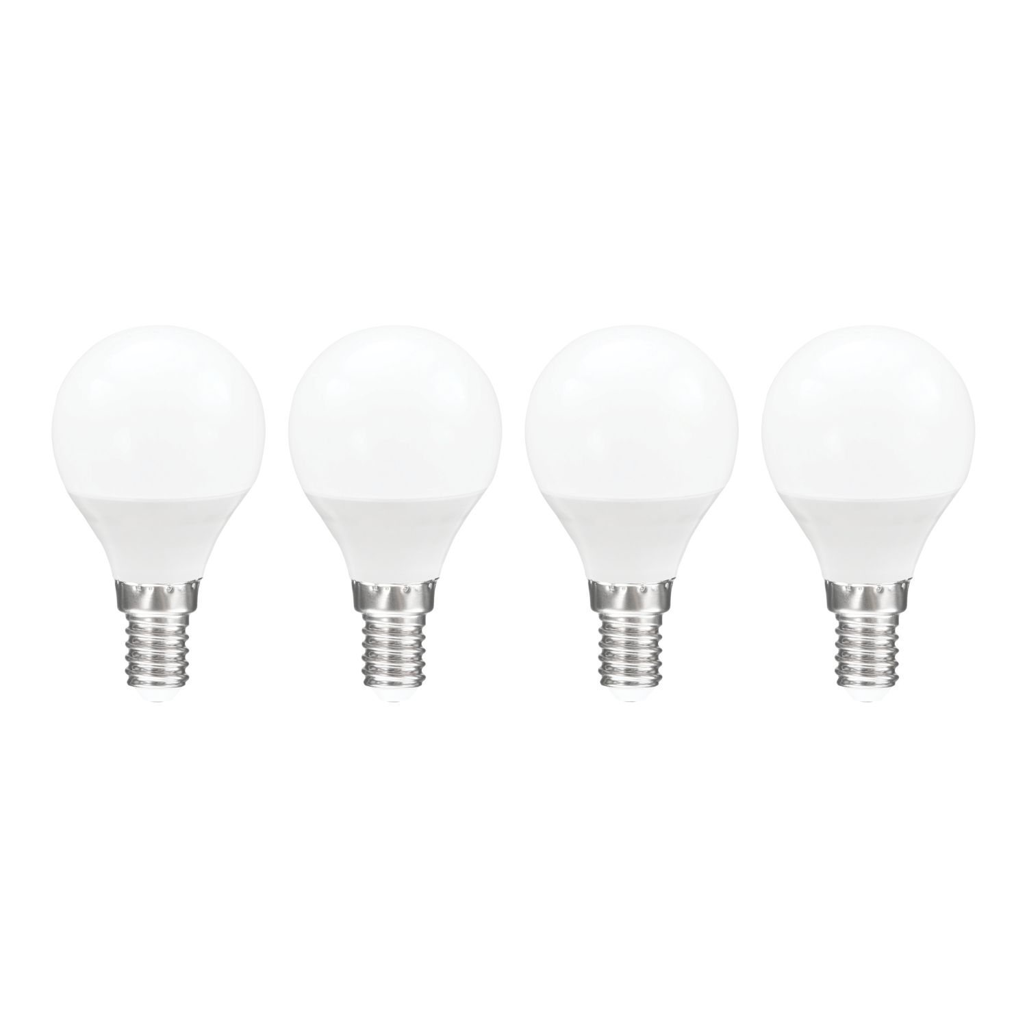 Essentials E14 Mini Globe LED Light Bulb 470lm 40W 4 Pack (127YY)