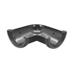FloPlast  uPVC 90° Half Round Angle Black 112mm
