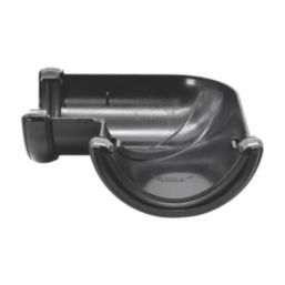 FloPlast  uPVC 90° Half Round Angle Black 112mm
