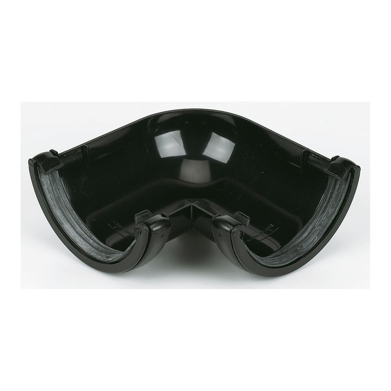 FloPlast uPVC 90° Half Round Angle Black 112mm (12816)