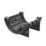 FloPlast  uPVC Half Round Union Bracket Black 112mm