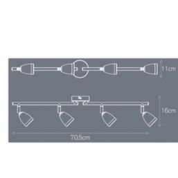 Essentials Apheliotes Bar 4-Light Spotlight Silver