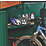 Asgard Max 7' x 3' 6" (Nominal) Pent Metal Bike Store Green