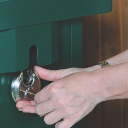 Asgard Max 7' x 3' 6" (Nominal) Pent Metal Bike Store Green