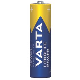Varta Longlife Power AA 1.5V Alkaline High Energy Batteries 4 Pack