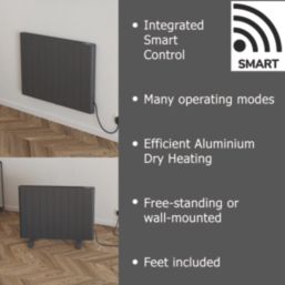 Azur Titus 1200W Electric Radiator 580mm x 730mm Anthracite 4095BTU