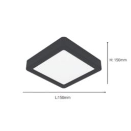 Eglo Fueva 6 LED Ceiling Light Black 7W 1100lm
