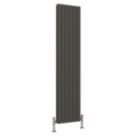 Reina Harley Double 1800mm x 420mm 4161BTU Anthracite Vertical Designer Radiator