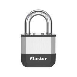 Master Lock PK5EURD  All-Weather   Elite Laminated Padlock  Silver & Black 52mm