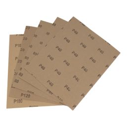 Magnusson  40/80/120/180 Grit Multi-Material Hand Sanding Sheets 280mm x 230mm 5 Pieces