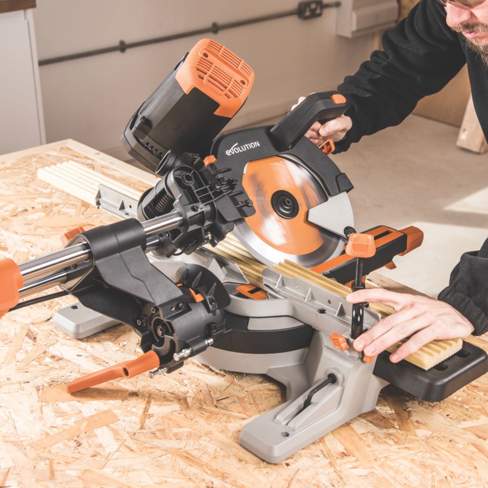 Evolution 255 db mitre outlet saw