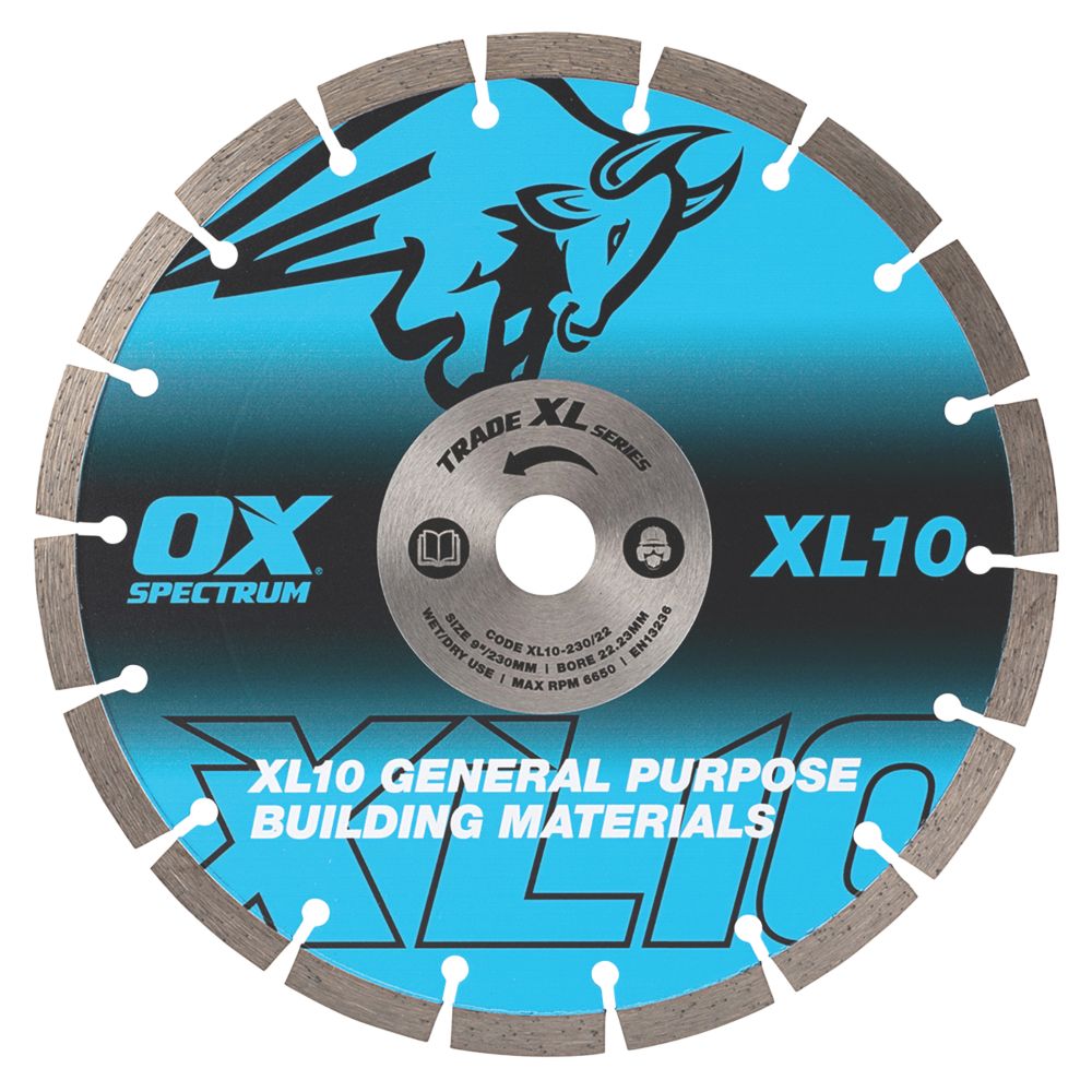 OX Trade XL10 Masonry Segmented Diamond Blade 230mm x 22.23mm Screwfix