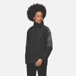 Regatta Defender III Womens 3 in 1 Jacket Black/Seal Grey Size 16