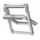 Keylite  Manual Centre-Pivot Grey & White uPVC Double-Glazed Roof Window Clear 550mm x 780mm