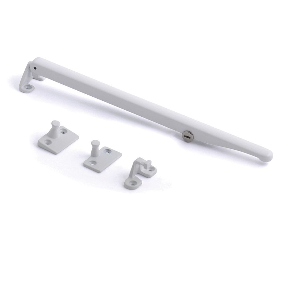 Fab & Fix Classic Design Locking Window Stay Bar White 280mm Screwfix