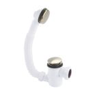 McAlpine Adjustable Bath Trap With Brushed Brass Click‑Clack Waste/Plug