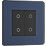 British General Evolve 1-Gang 2-Way LED Double Master Touch Trailing Edge Dimmer Switch  Blue with Black Inserts