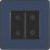 British General Evolve 1-Gang 2-Way LED Double Master Touch Trailing Edge Dimmer Switch  Blue with Black Inserts