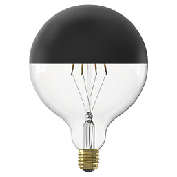 Calex Mirror Black ES G125 LED Light Bulb 200lm 4W 2 Pack