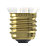 Calex Mirror Black ES G125 LED Light Bulb 200lm 4W 2 Pack
