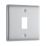 British General Nexus Metal Grid 1-Module Grid Faceplate Brushed Steel