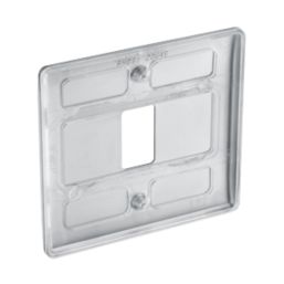 British General Nexus Metal Grid 1-Module Grid Faceplate Brushed Steel