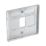 British General Nexus Metal Grid 1-Module Grid Faceplate Brushed Steel