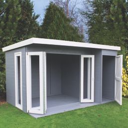 Shire Aster 12' x 8' (Nominal) Pent Tongue & Groove Timber Summerhouse