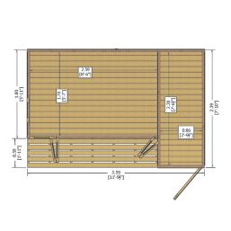 Shire Aster 12' x 8' (Nominal) Pent Tongue & Groove Timber Summerhouse