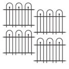 Apollo Appleton Easy Fit  Ball Top Metal Garden Fence Panel 1.21m x 0.92m 4 Pack