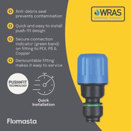 Flomasta  MDPE Adaptor 25mm x 15mm