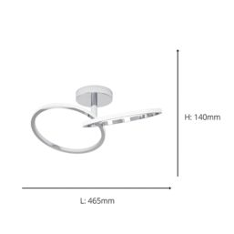 Eglo Congiunti LED Ceiling Light Chrome 12W 1500lm