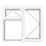 Crystal  Right-Hand & Top Opening Clear Double-Glazed Casement White uPVC Window 1190mm x 1115mm