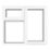 Crystal  Right-Hand & Top Opening Clear Double-Glazed Casement White uPVC Window 1190mm x 1115mm