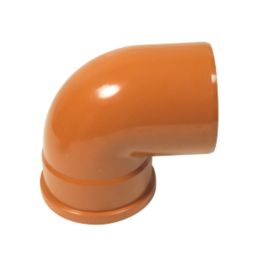 FloPlast Push-Fit 87.5° Single Socket Pipe Bend 160mm
