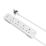 Masterplug 13A 4-Gang Switched Surge-Protected Extension Lead + 3.25A 3-Outlet Type A & C USB Charger Matt White 2m