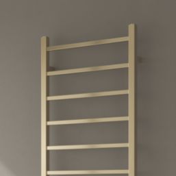 Reina 800mm x 500mm 779BTU Brass Flat Designer Towel Radiator