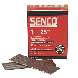 Senco Galvanised Brad Nails 16ga x 25mm 2000 Pack
