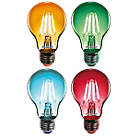 Sylvania Helios Chroma ES A60 Assorted LED Light Bulb 4W 4 Pack