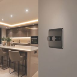 British General Nexus Metal 2-Gang 2-Way LED Dimmer Switch  Black Nickel