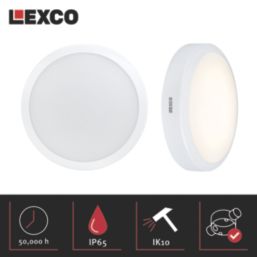 Lexco Pegasi Indoor & Outdoor Round LED Bulkhead White 16W 1200-1900lm