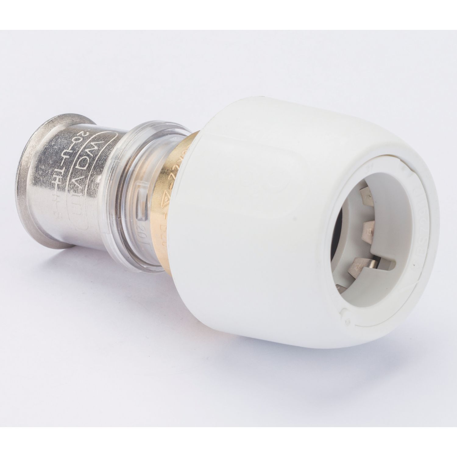Wavin Tigris Multi-Layer Composite Press-Fit Adapting Coupler to Hep2O 20mm x 22mm 10 Pack (129RM)